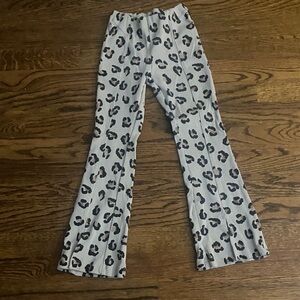 Zara Kids Leopard Print Casual Bottoms - Gray and Black